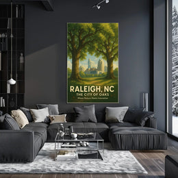 Raleigh, NC The City of Oaks Poster