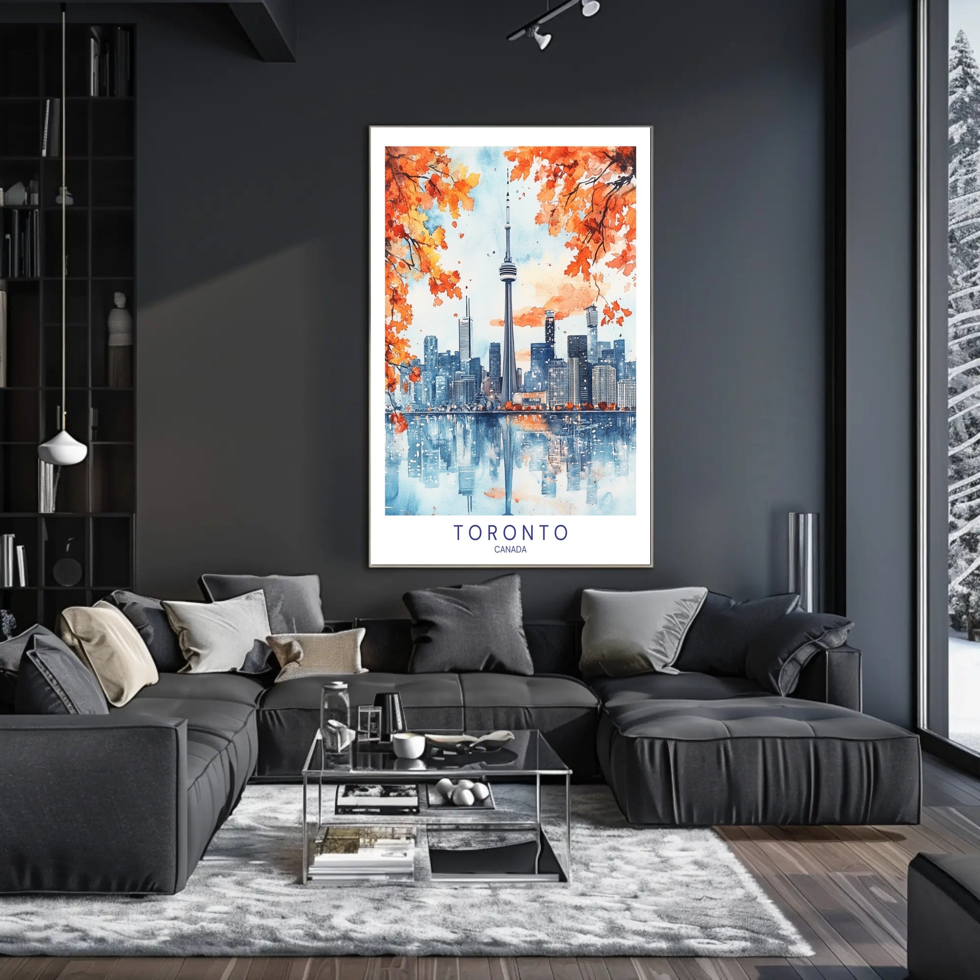 Toronto Skyline in Autumn Poster PosterGoat