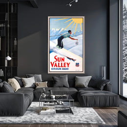 Sun Valley Skiing Adventure Poster PosterGoat