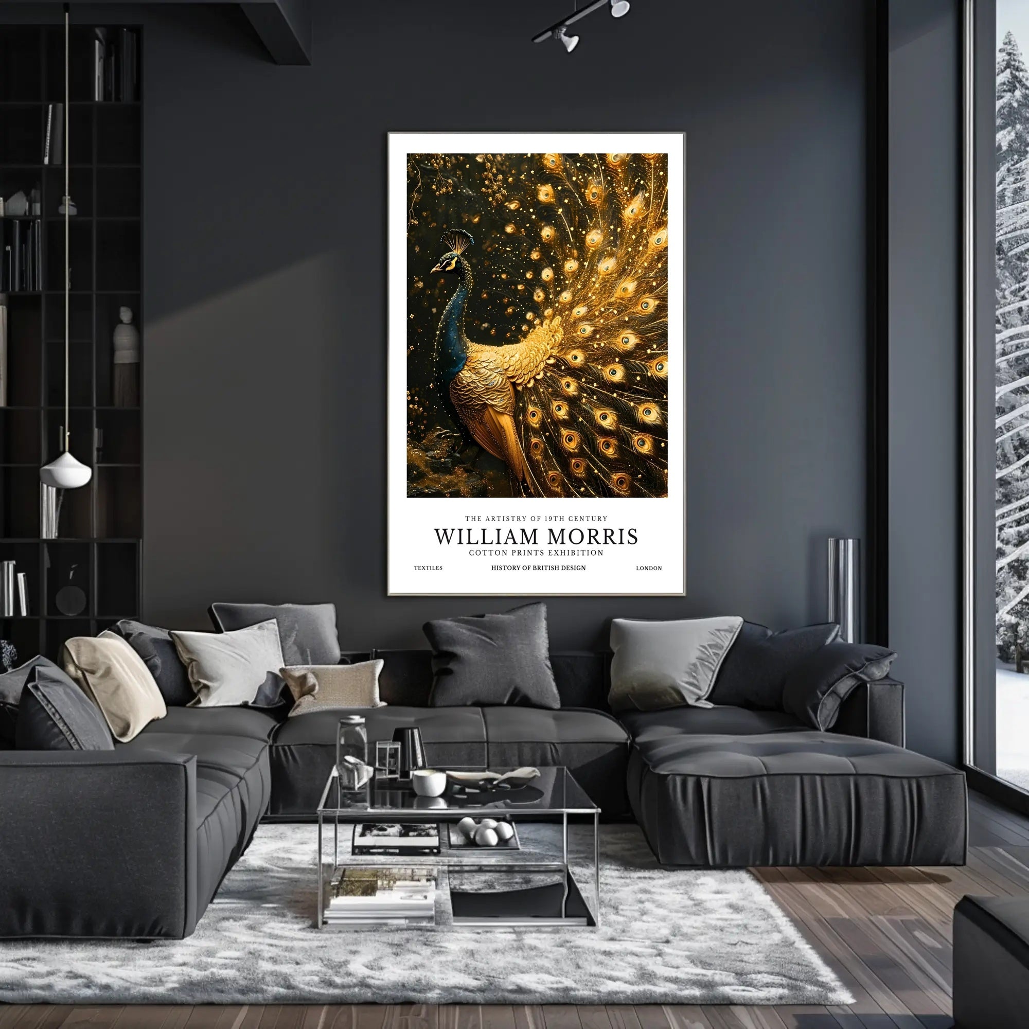William Morris Peacock Design Cultural or Heritage Poster