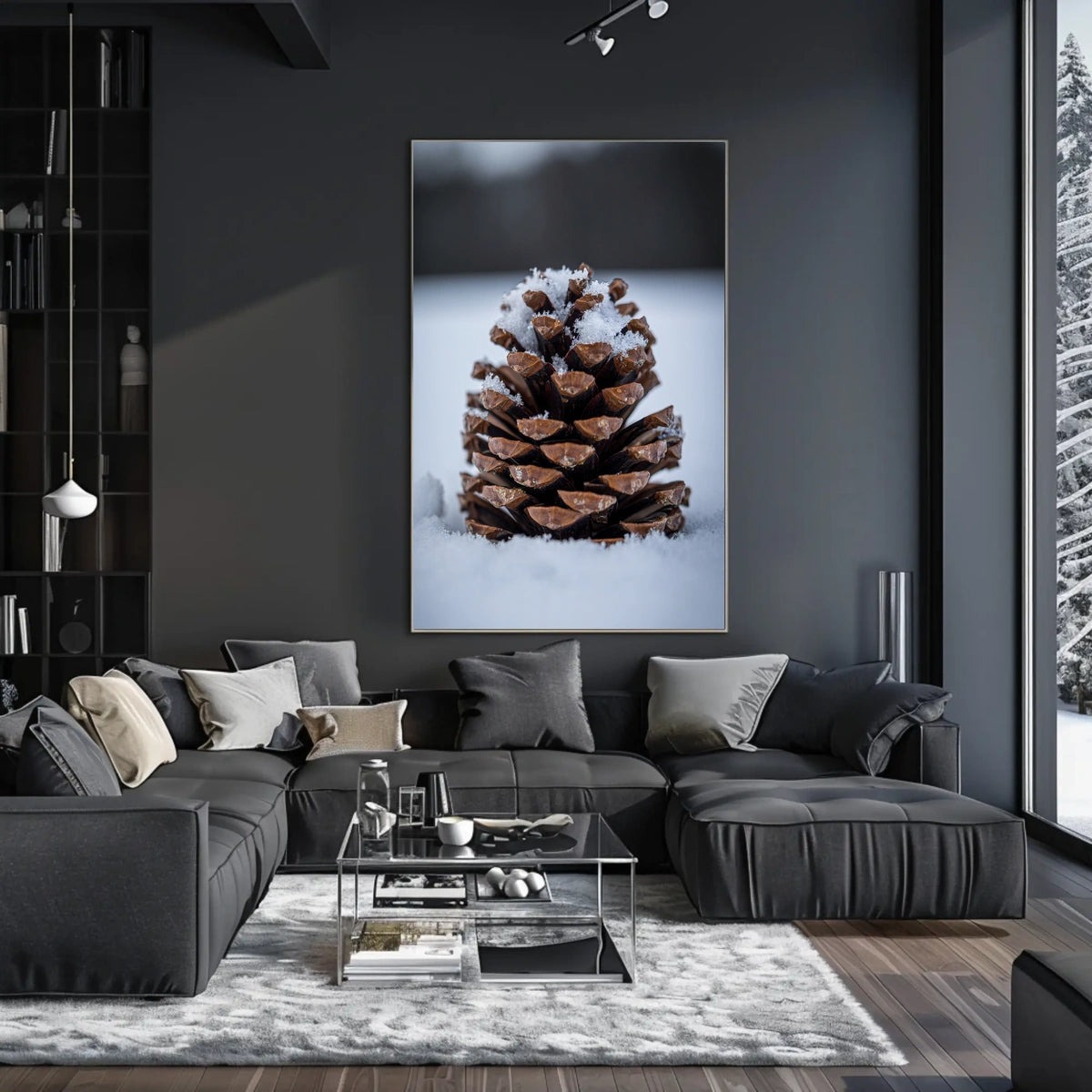 Winter Pinecone Poster