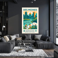 Des Moines Where Urban Meets Nature Poster