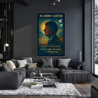 Jimmy Carter Vintage Americana Artistic Wall Poster PosterGoat