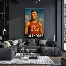 Jim Thorpe Iconic Athlete Poster