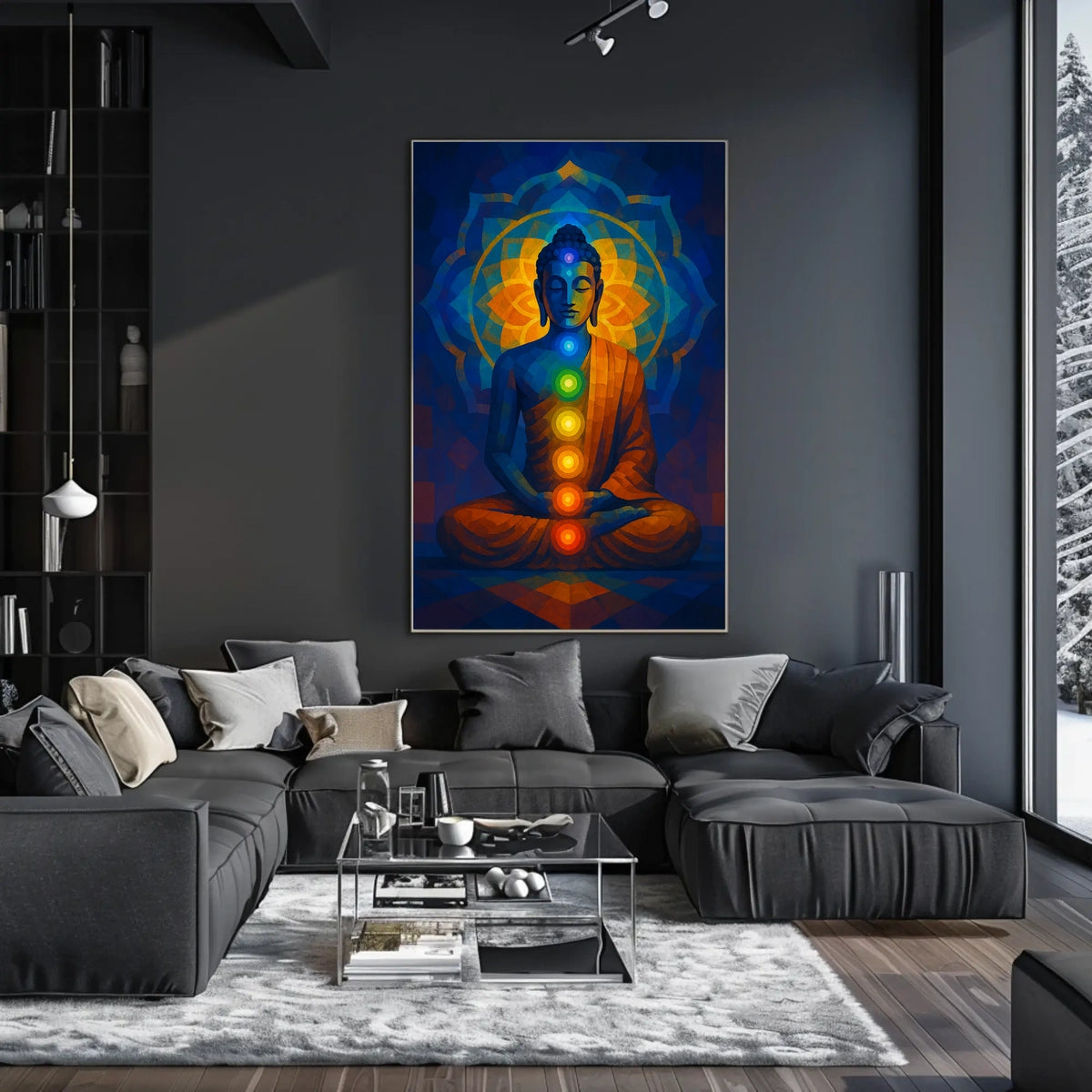 Meditative Buddha Chakra Wall Art Abstract or Artistic Poster