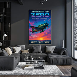 Mitsubishi A6M Zero Iconic Fighter of World War II Poster