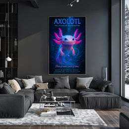 Axolotl in Xochimilco Artistic Animal Poster PosterGoat