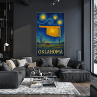 Oklahoma Starry Night Tribute Poster