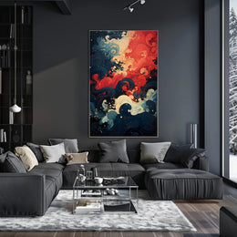 Abstract Waves Of Color Abstract Poster