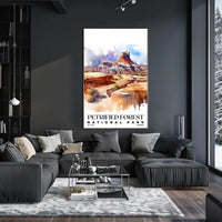 Petrified Forest Watercolor Wall Art Poster