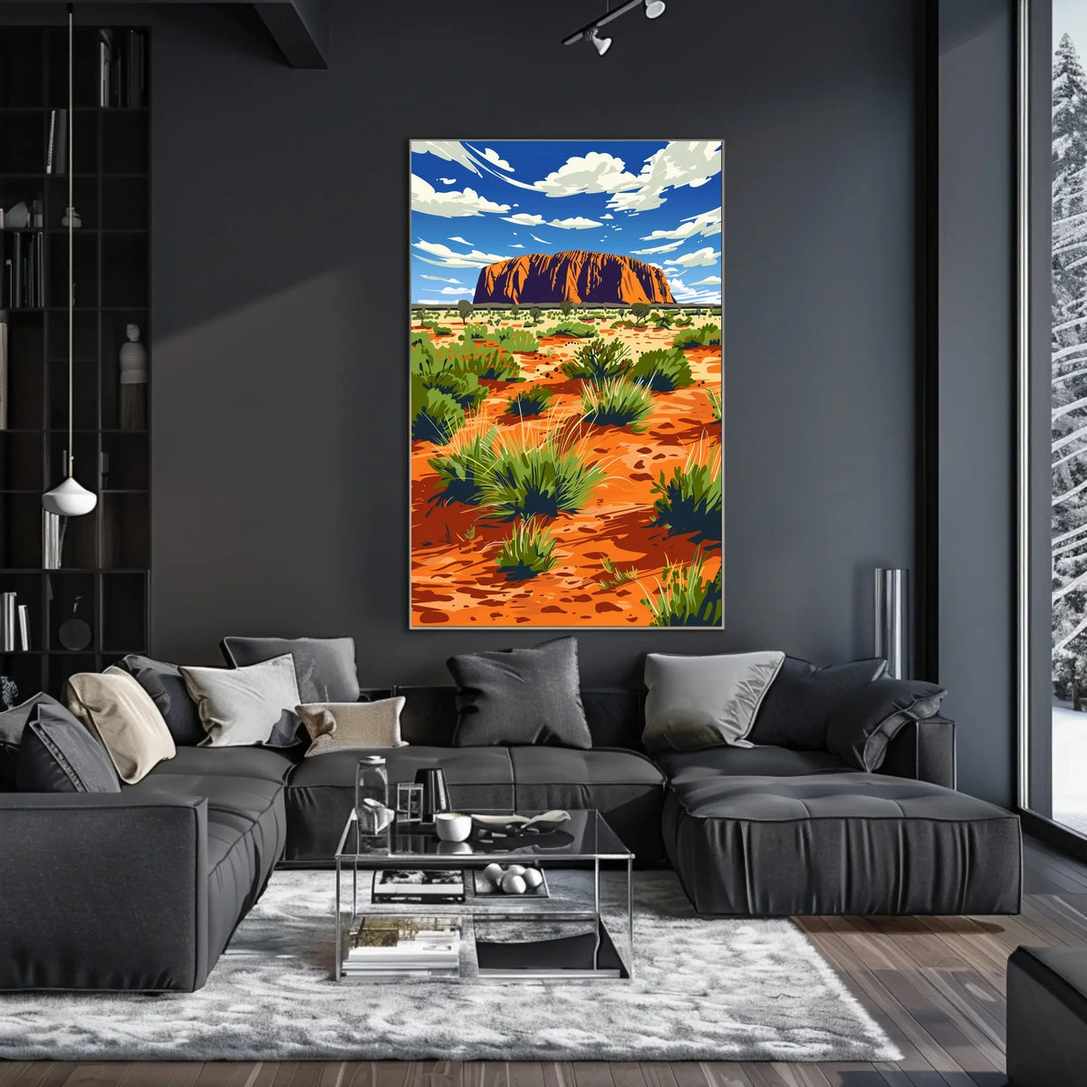 Majestic Landscape Illustration Poster