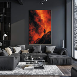 Volcanic Survival Adventure in Futuristic Sci-Fi Poster PosterGoat