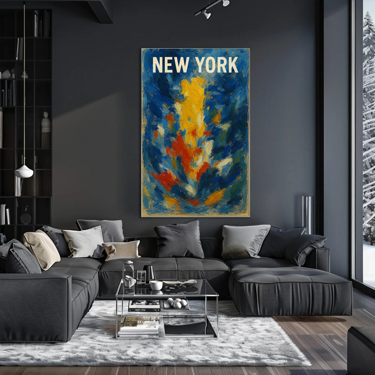 New York Abstract Expressionism Poster For Modern Decor