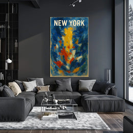 New York Abstract Expressionism Poster For Modern Decor