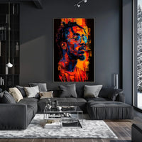 Vibrant Portrait In Abstract Abstract Poster