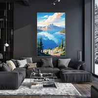 Crater Lake Scenic Tranquility National Park Poster