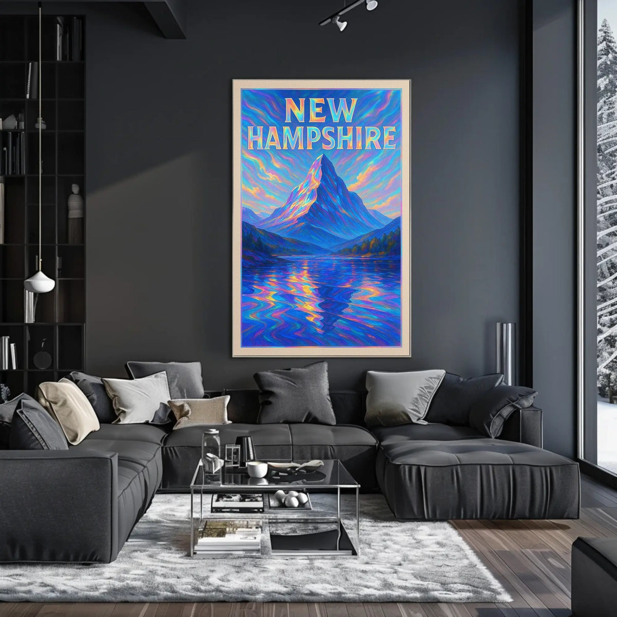 New Hampshire Mountain Scene Poster