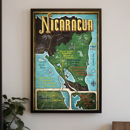 Nicaragua Travel Map