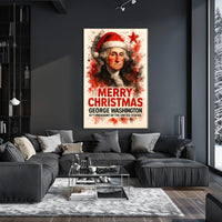 George Washington Jolly 47th President Christmas Poster