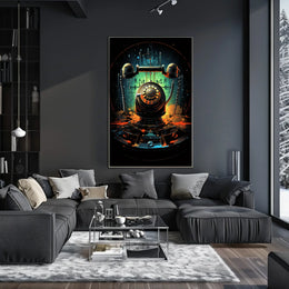 Retro Futurism The Evolution of Communication Poster