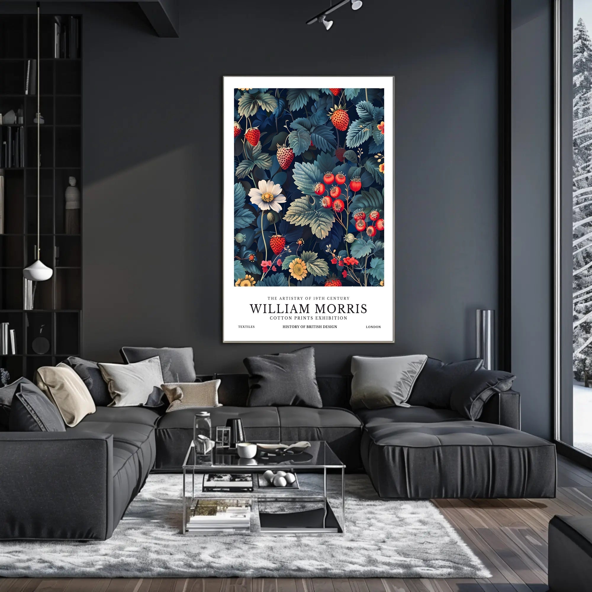 William Morris Cotton Prints Exhibition Poster