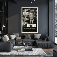 Bill Clinton 42nd President of the United States Digital Montaje Poster