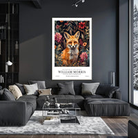 Fox in Floral Elegance: Cultural or Heritage Poster