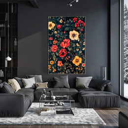 Enchanting Floral Symphony Wall Art Print