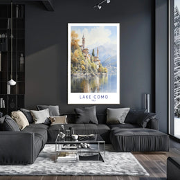 Tranquil Beauty of Lake Como Poster PosterGoat