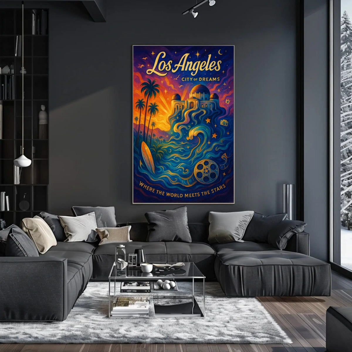 Los Angeles Dreams Vintage Art Poster Print