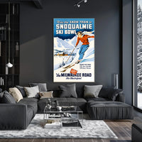 Ride The Snow Train To Snoqualmie Ski Poster