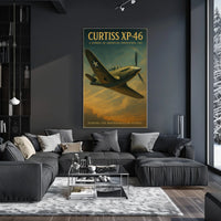 Curtiss XP-46 Vintage WWII Aviation Poster