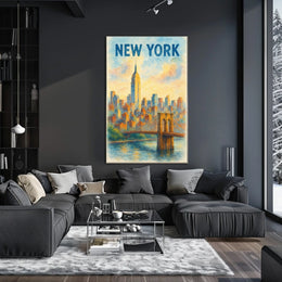 New York Water Color Poster