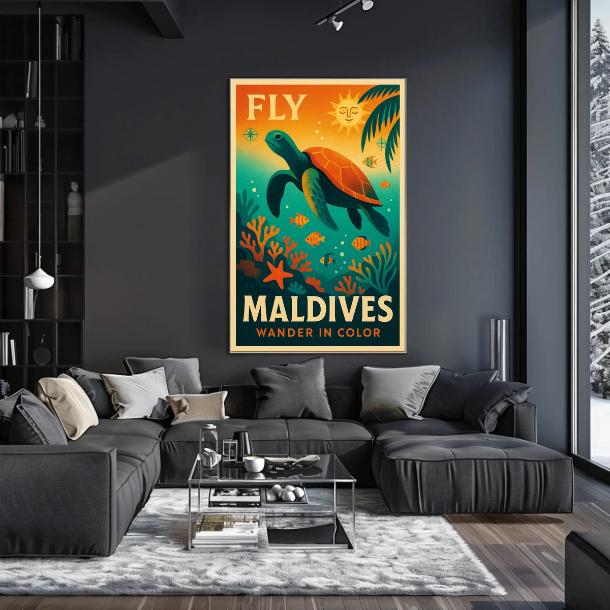 Fly to the Maldives Poster