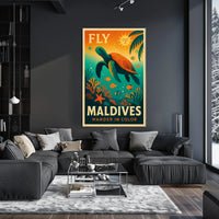 Fly to the Maldives Poster