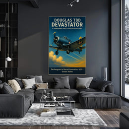 Douglas Devastator Poster Vintage Aviation Print