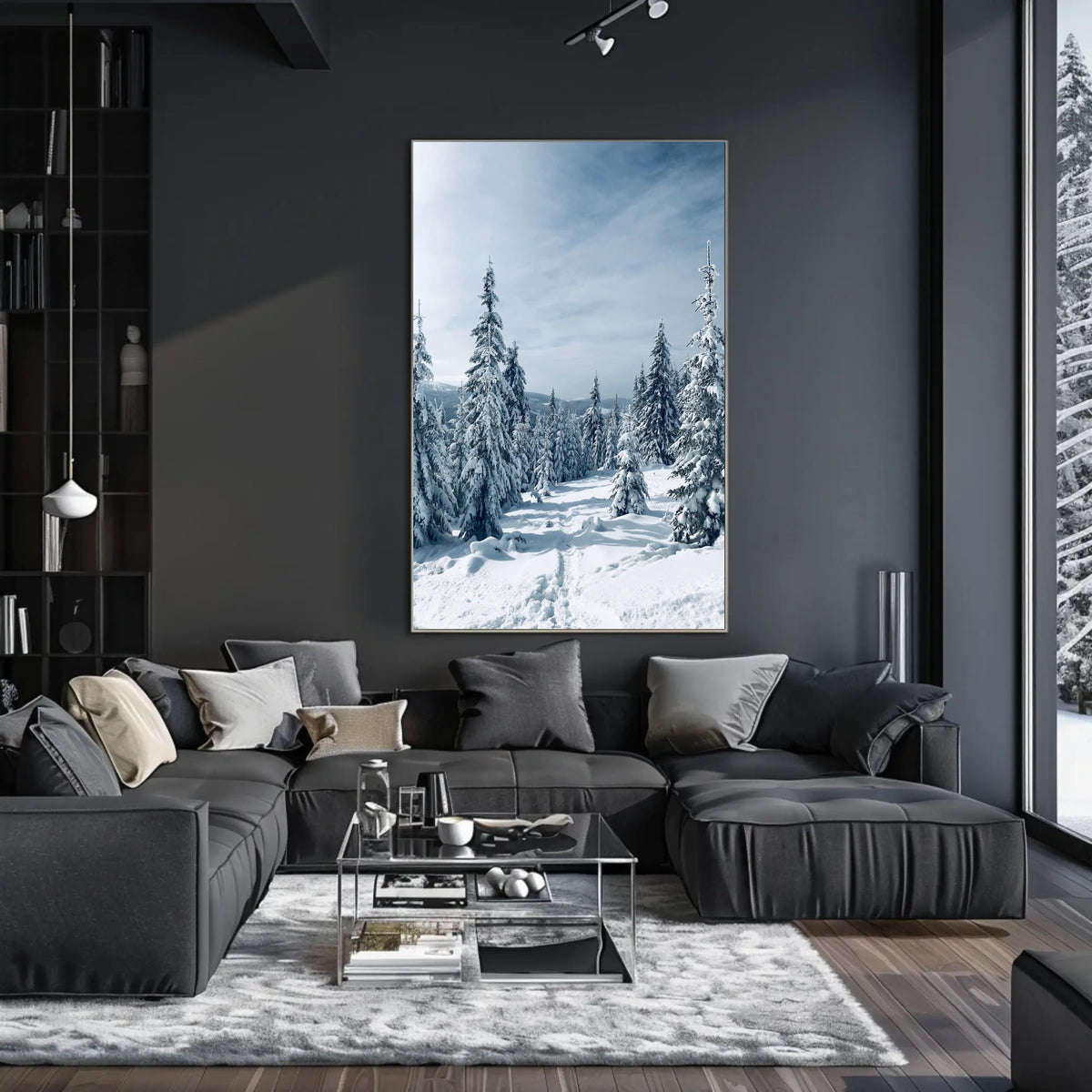 Serene Winter Forest Scene: National Park Poster