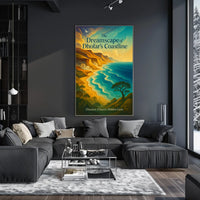 Dhofar Coastal Beauty: Abstract Art Travel Poster