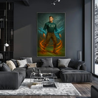 Elemental Athlete Art Jim Thorpe Poster