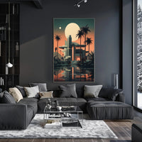 Futuristic Oasis Poster PosterGoat