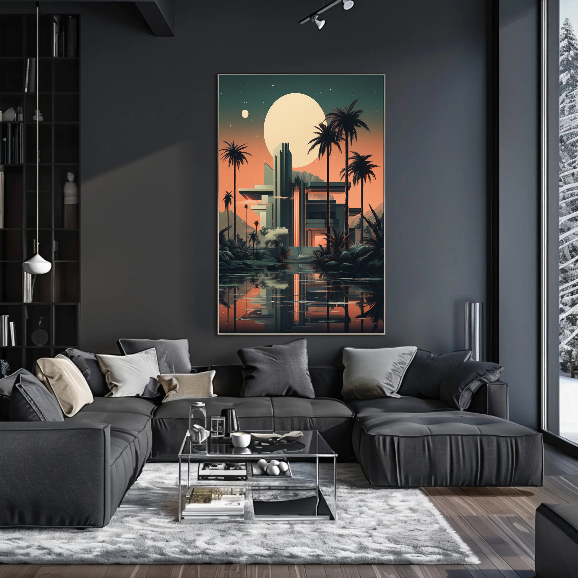 Futuristic Oasis Poster PosterGoat