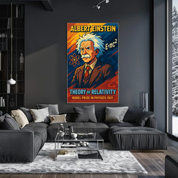 Einstein Relativity Vintage Scholarly Science Poster