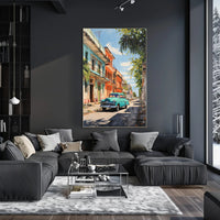 Vintage Vibes On A Sunny Street Vintage Poster