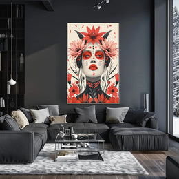 Mystical Floral Portrait Art Poster for Empowerment PosterGoat