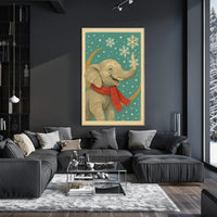 Winter Wonderland Elephant Poster
