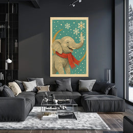 Winter Wonderland Elephant Poster