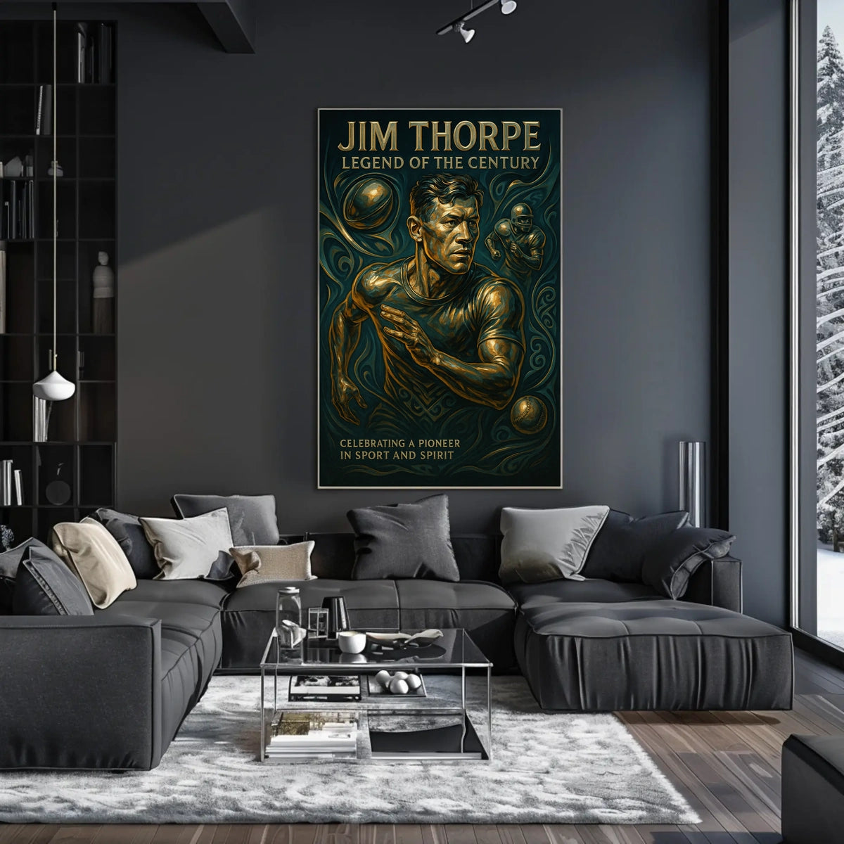 Jim Thorpe Iconic Sports Legend Poster