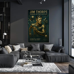 Jim Thorpe Iconic Sports Legend Poster