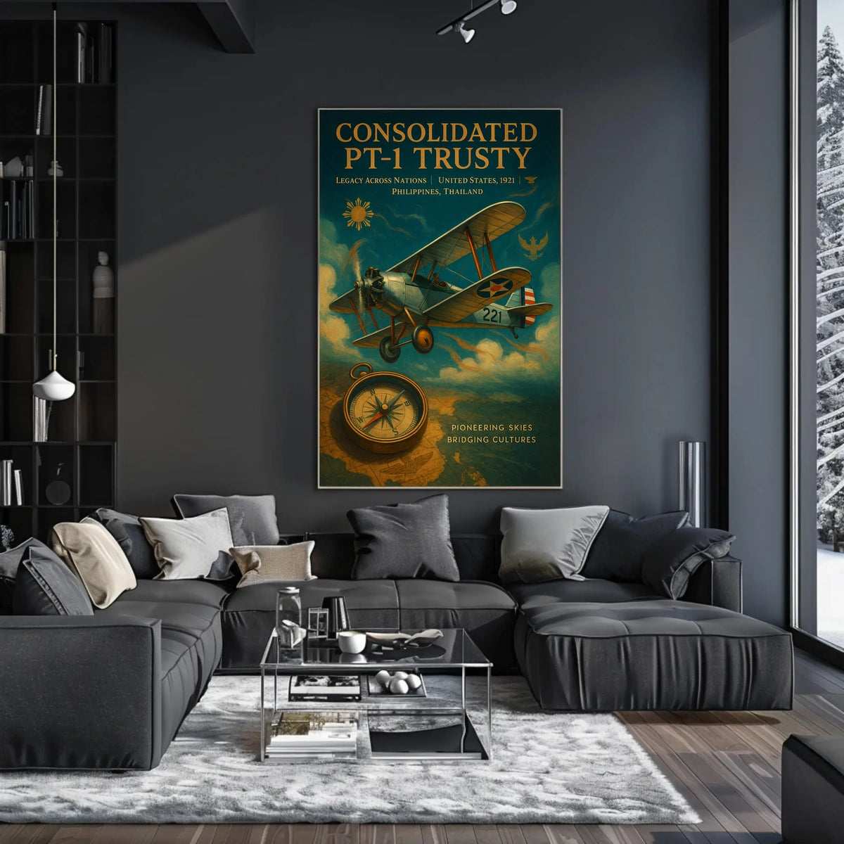 Vintage Aviation Poster: Consolidated PT-1 Trusty Adventure