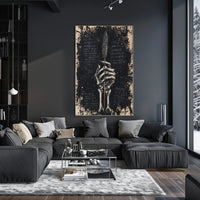 Gothic Skeleton Quill Abstract Artistic or Pop Culture Poster
